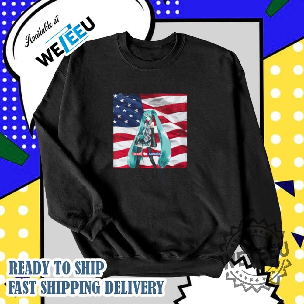 Death To America Hatsune Miku Anime Vocaloid Tshirt 6 Death To America Hatsune Miku Anime Vocaloid T-Shirt