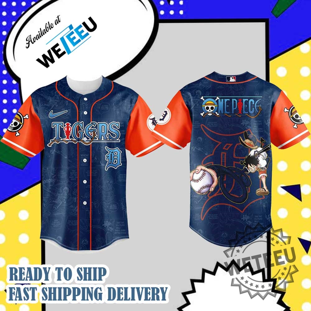 Detroit Tigers One Piece Night Game Blue Jersey