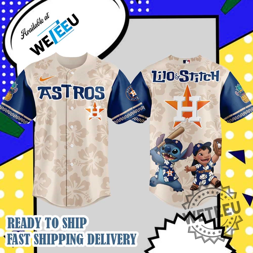 Houston Astros Lilo Stitch 2025 Baseball Jersey