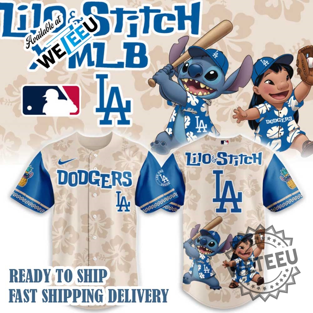 Los Angeles Dodgers Lilo Stitch 2025 Baseball Jersey 3 Los Angeles Dodgers Lilo & Stitch 2025 Baseball Jersey