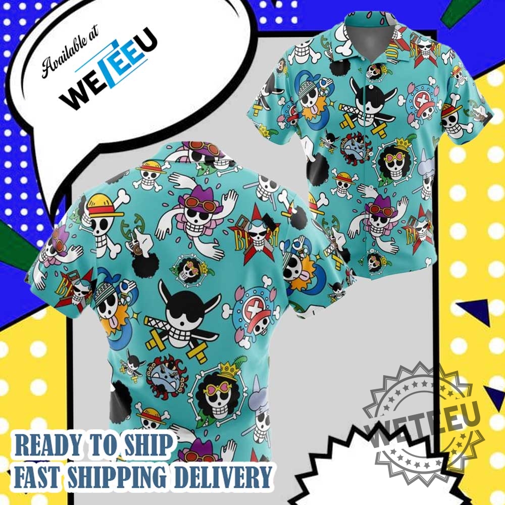 One Piece Strawhats Jolly Roger Hawaiian Shirt