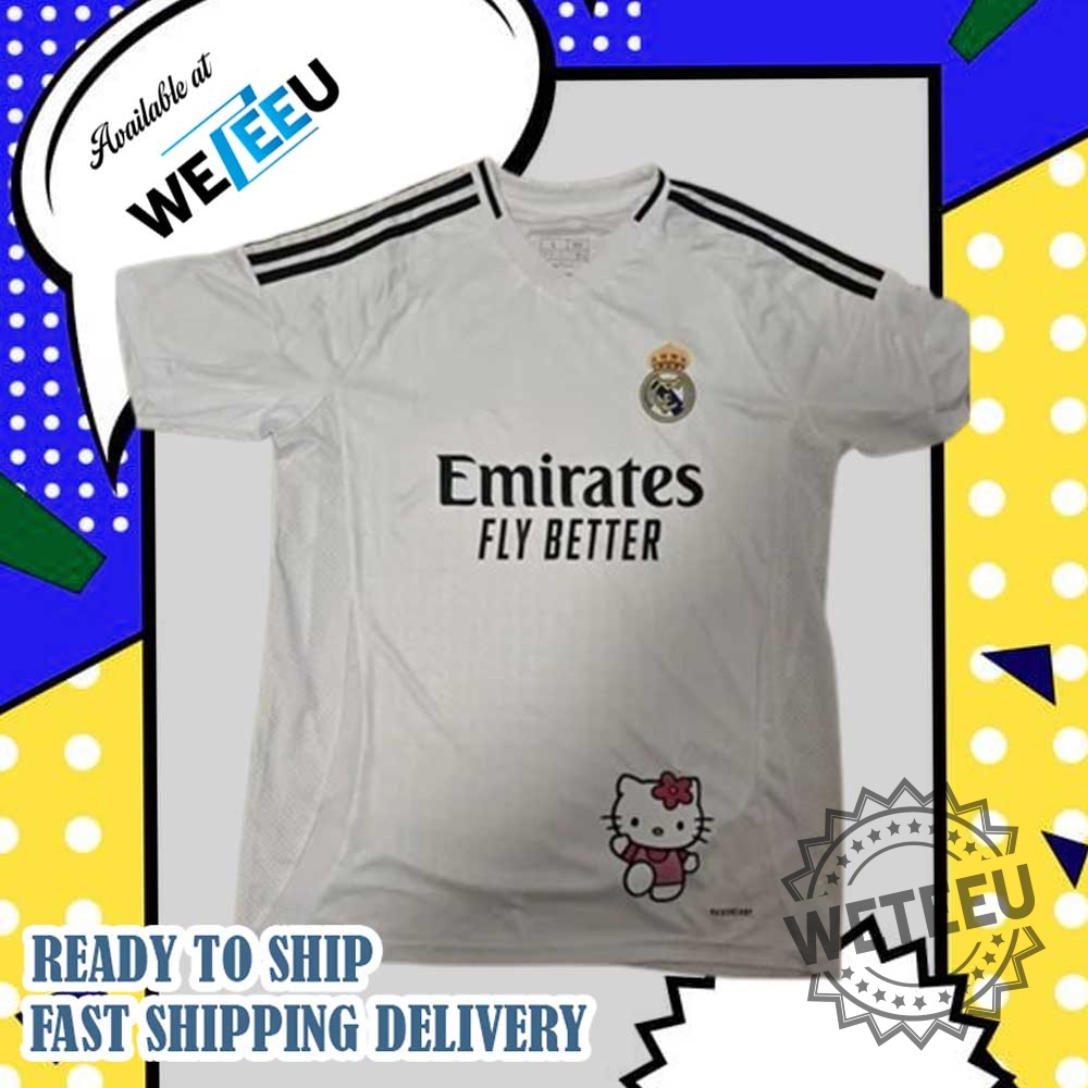 Ronaldo 7 Real Madrid Jersey With Hello Kitty Patch Cute Classic Football Shirt 3 Ronaldo #7 Real Madrid Jersey with Hello Kitty Patch – Cute & Classic Football Shirt