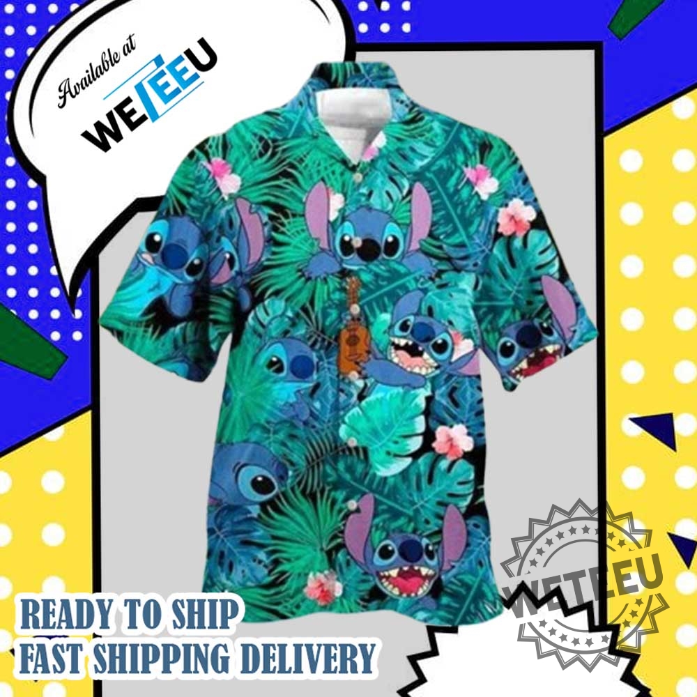 Lilo And Stitch Surfside Fun Hawaiian Shirt
