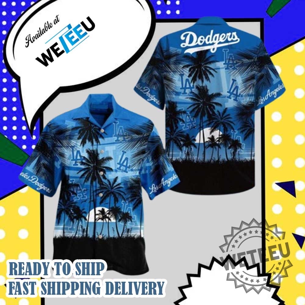 Los Angeles Dodgers Ocean Breeze Hawaiian Shirt
