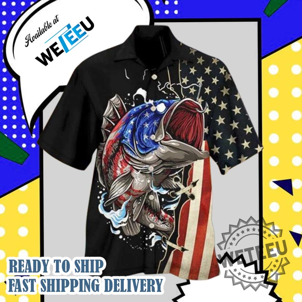 Fishing Independence Day Hawaiian Shirt 3 Fishing Independence Day Hawaiian Shirt