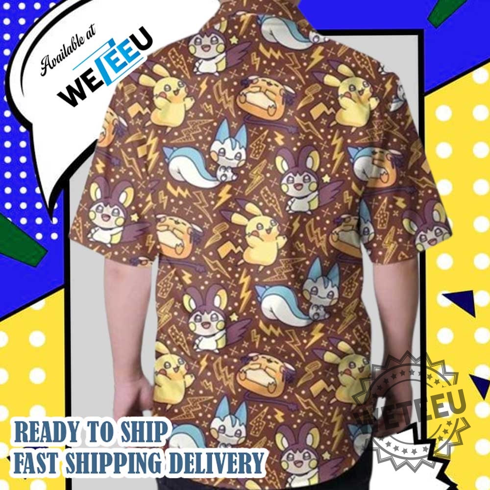 Pikachu Pachirisu Electric Type Pokemon Hawaiian Shirt And Shorts 6 Pikachu Pachirisu Electric Type Pokemon Hawaiian Shirt And Shorts