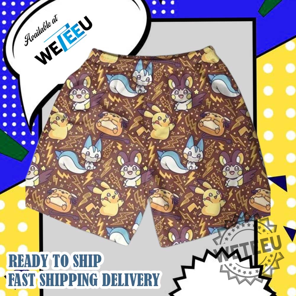 Pikachu Pachirisu Electric Type Pokemon Hawaiian Shirt And Shorts 7 Pikachu Pachirisu Electric Type Pokemon Hawaiian Shirt And Shorts