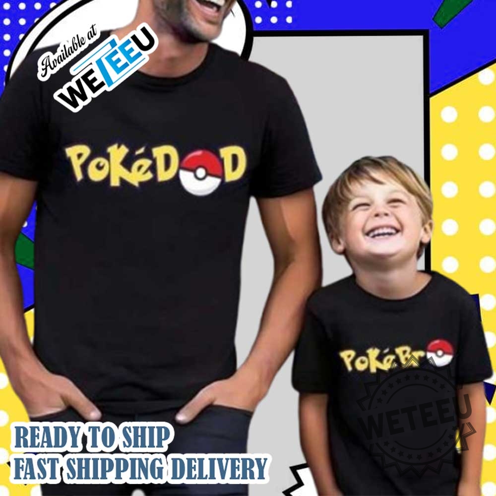 "Top Pokemon-Themed Apparel: Hawaiian Shirts, T-Shirts, and More" 5 Pokefamily Matching Pokemon Tshirt