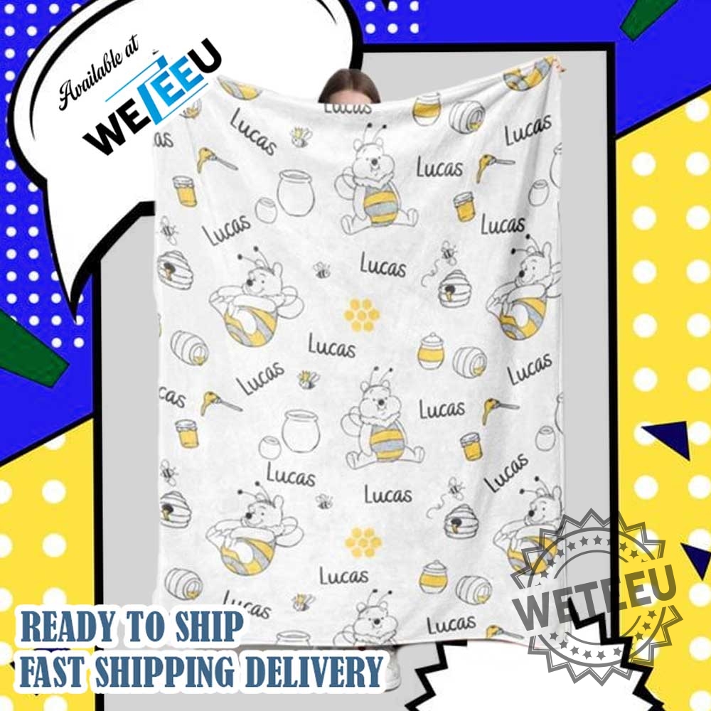 "Top Pokemon-Themed Apparel: Hawaiian Shirts, T-Shirts, and More" 18 Pooh Bear Cute Honey Bee Personalized Fleece Blanket