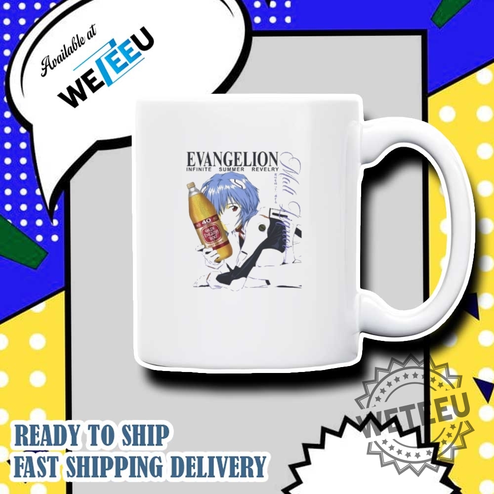 Evangelion Rei Ayanami 90S Anime Olde English 40 Tshirt 7 Evangelion Rei Ayanami 90s Anime Olde English 40 T-Shirt