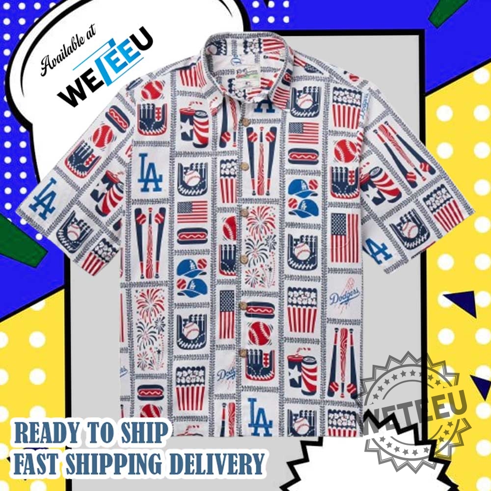 La Dodgers 4Th Of July 2025 Hawaiian Shirt