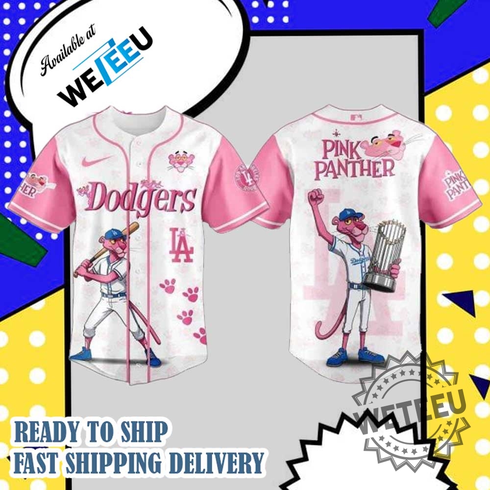 Los Angeles Dodgers X The Pink Panther Baseball Jersey