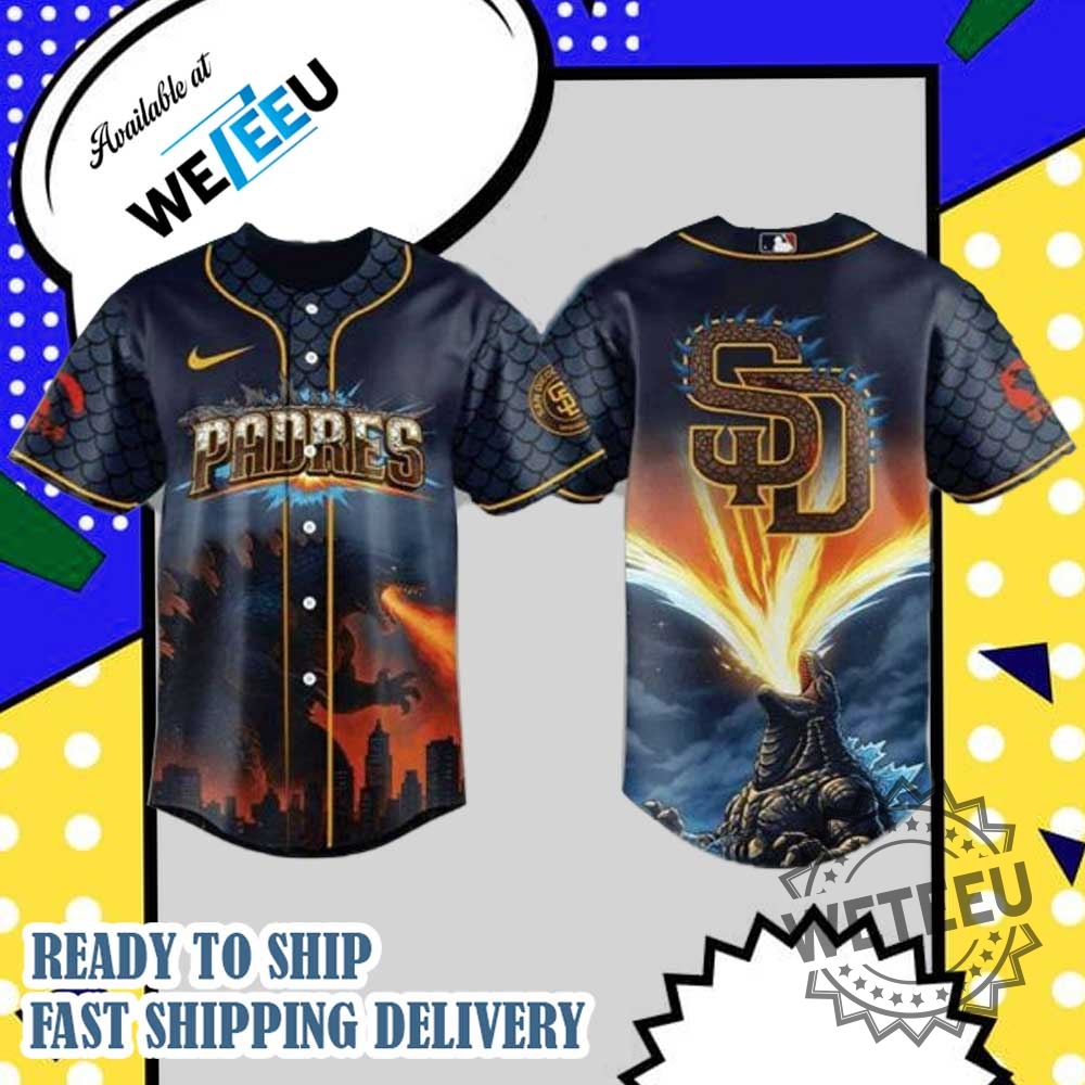 San Diego Padres X Godzilla Special Edition Baseball Jersey