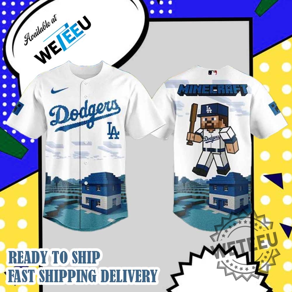 Los Angeles Dodgers Baseball Minecraft Night Jersey
