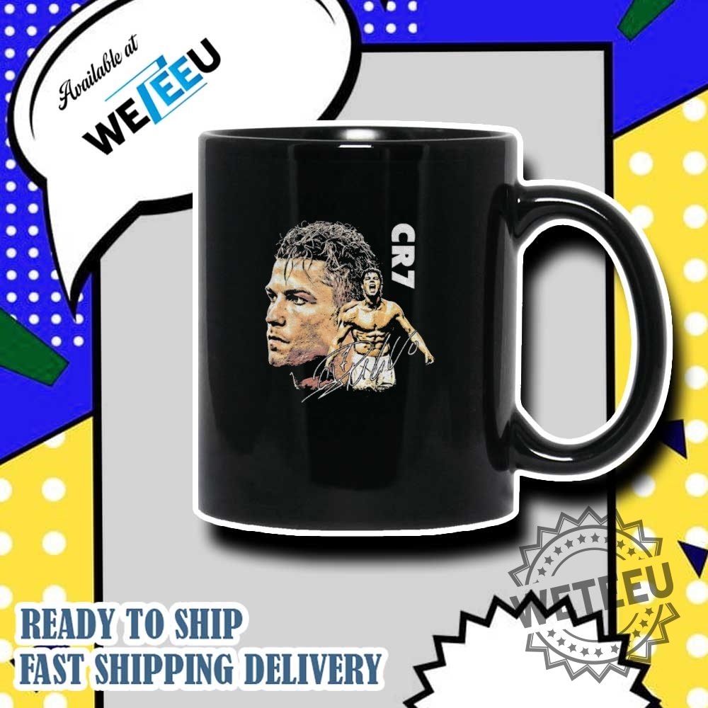 Cr7 Cristiano Ronaldo Big Head Graphic Signature Shirt 7 CR7 Cristiano Ronaldo big head graphic signature shirt