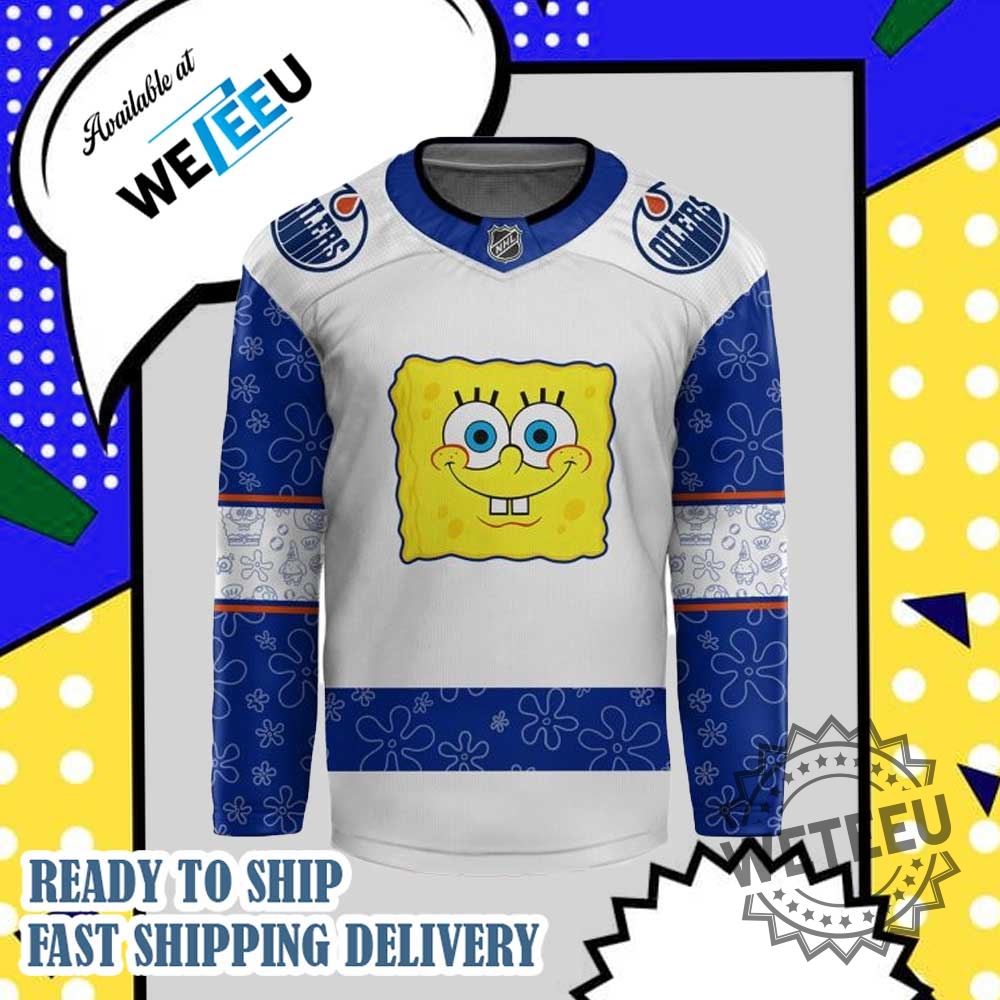 Edmonton Oilers Spongebob 25Th Anniversary Special Hockey Jersey 4 Edmonton Oilers Spongebob 25th Anniversary Special Hockey Jersey