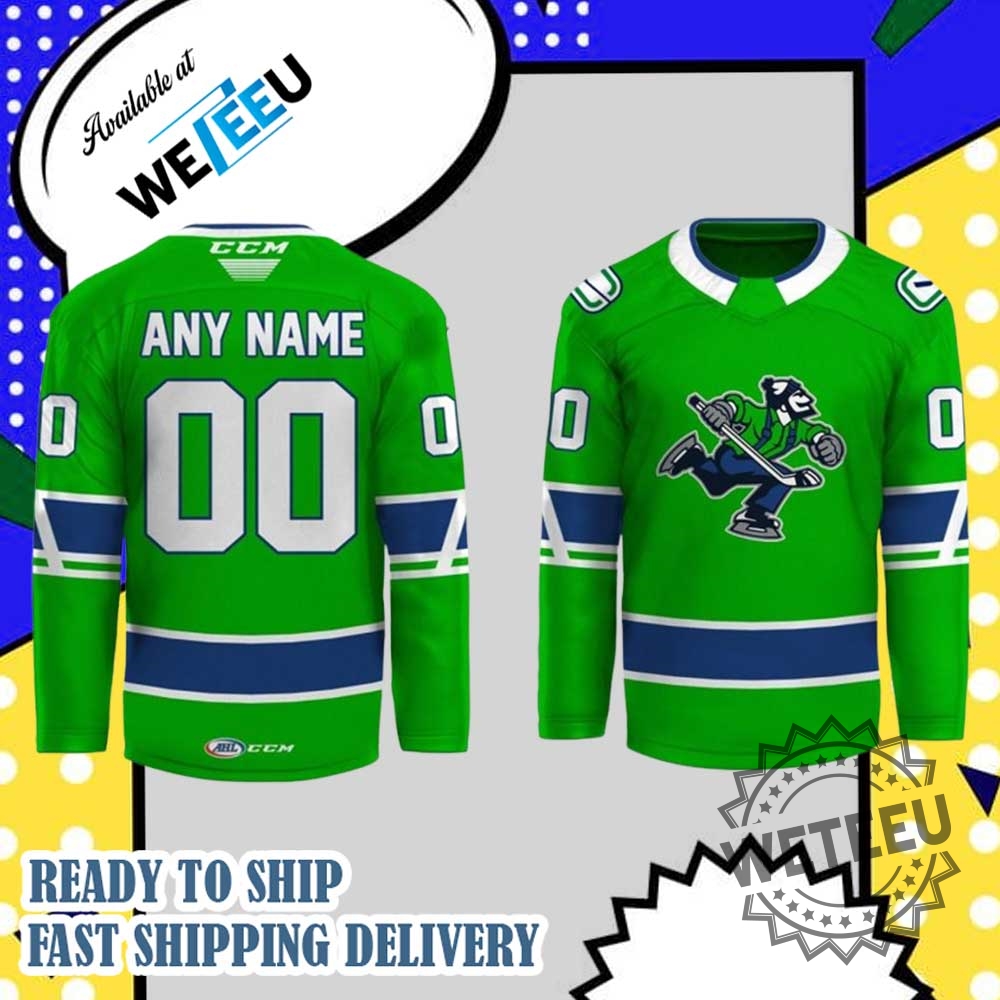 "Unique Edmonton Oilers and Dodgers Jerseys: Celebrate Pride and Anime" 16 Abbotsford Canucks Ahl Ccm Edition Green Hockey Jersey