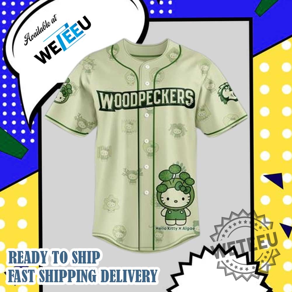 Hello Kitty X Algae Woodpeckers Limited Edition Baseball Jersey 4 Hello Kitty x Algae Woodpeckers Limited Edition Baseball Jersey