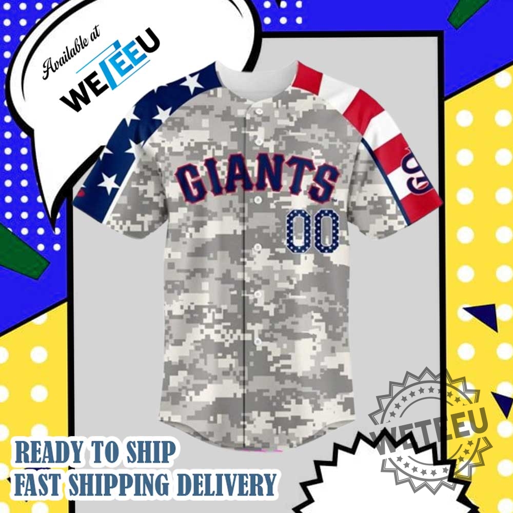 San Jose Giants Military Appreciation 2025 Baseball Jersey 4 San Jose Giants Military Appreciation 2025 Baseball Jersey