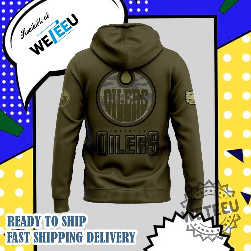 Hello Kitty X Edmonton Oilers Special Veterans Day All Over Print Hoodie 5 Hello Kitty x Edmonton Oilers Special Veterans Day All Over Print Hoodie