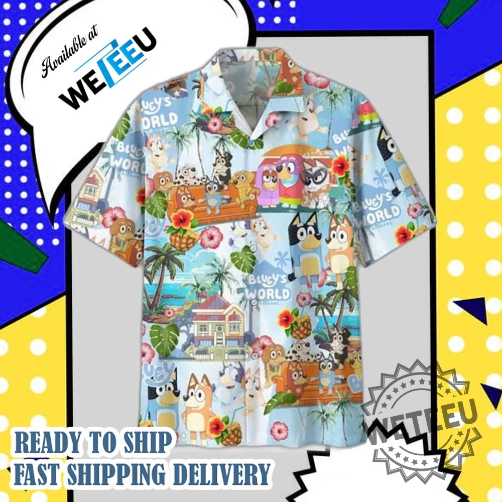 Blueys World Tropical Hawaiian Shirt Gift For Summer 4 Bluey’s World Tropical Hawaiian Shirt Gift For Summer