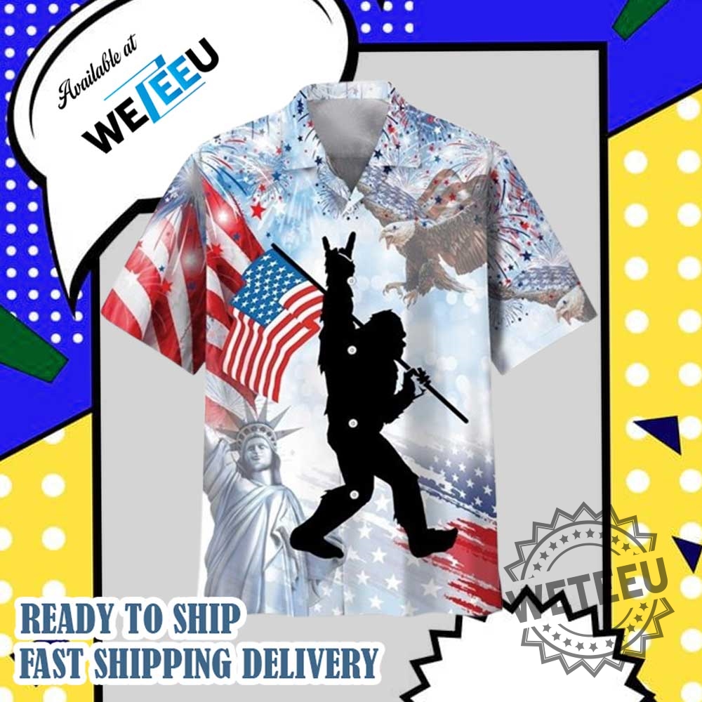Bigfoot Independence Day 4Th July Hawaiian Shirt 6 BigFoot Independence Day 4th July Hawaiian Shirt