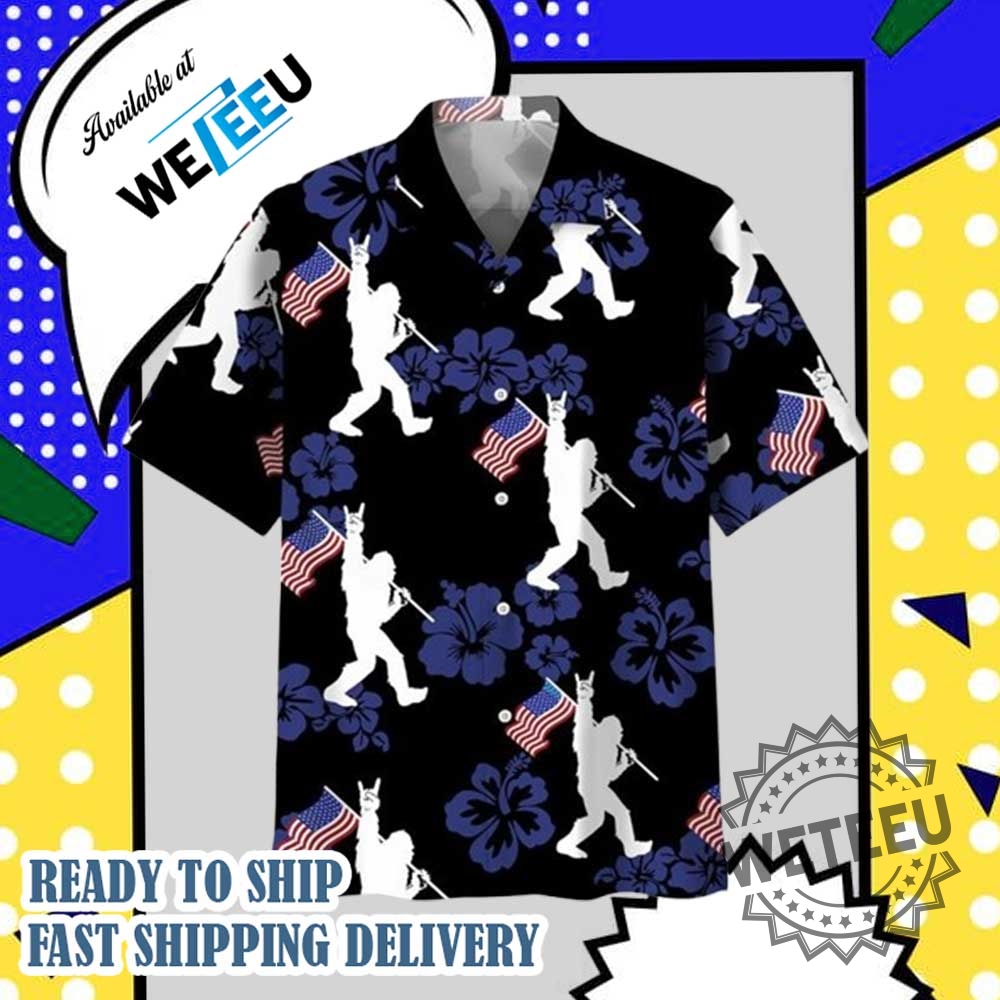 Bigfoot Independence Day 4Th July Hawaiian Shirt 9 BigFoot Independence Day 4th July Hawaiian Shirt