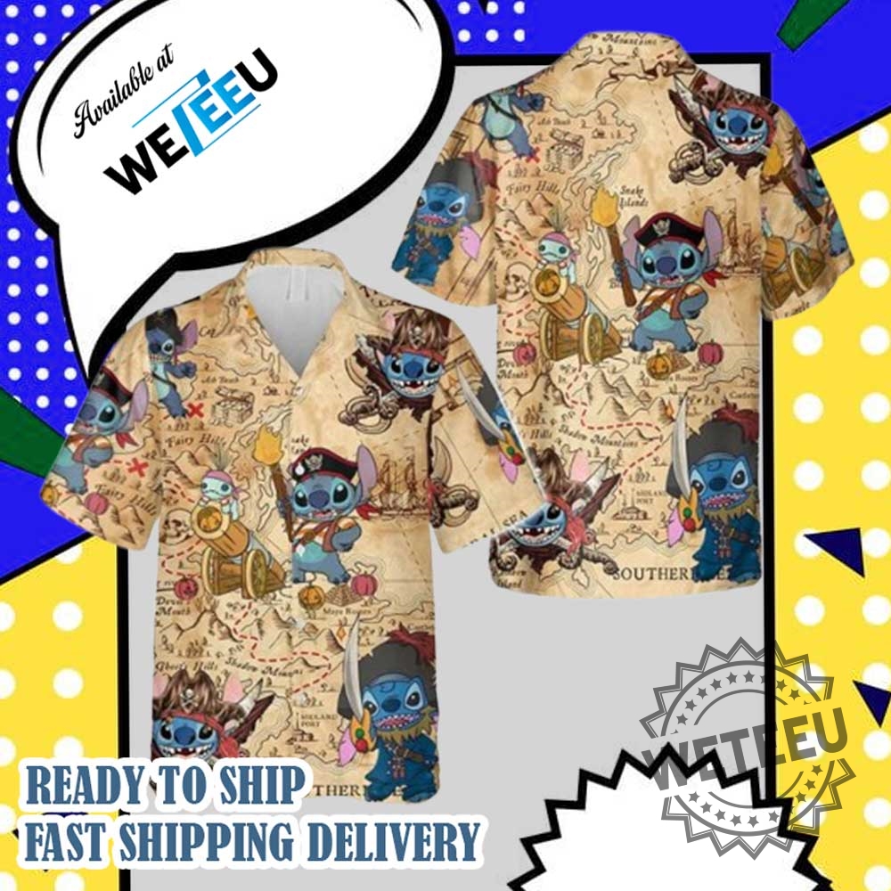Pirates Stitch Ohana Hawaiian Shirt