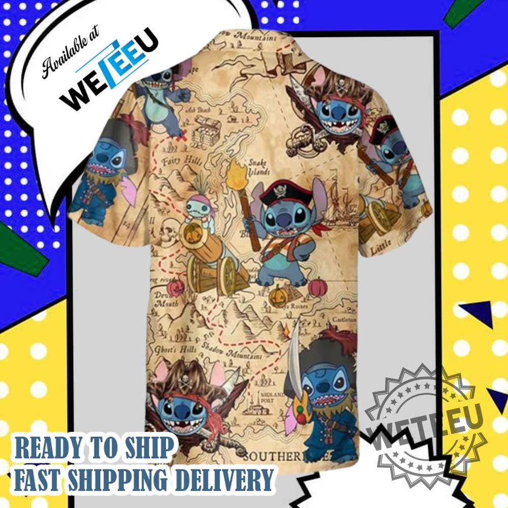 Pirates Stitch Ohana Hawaiian Shirt 5 Pirates Stitch Ohana Hawaiian Shirt