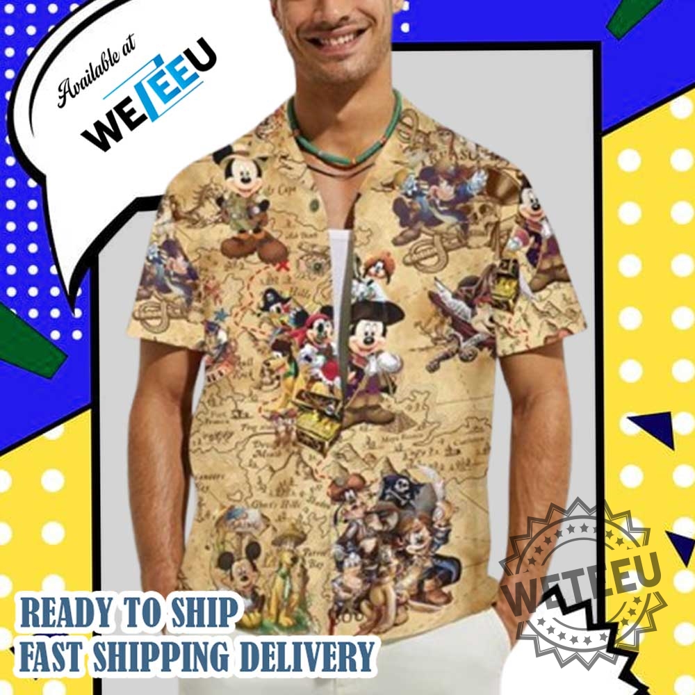 Mickey Pirates Hawaiian Shirt