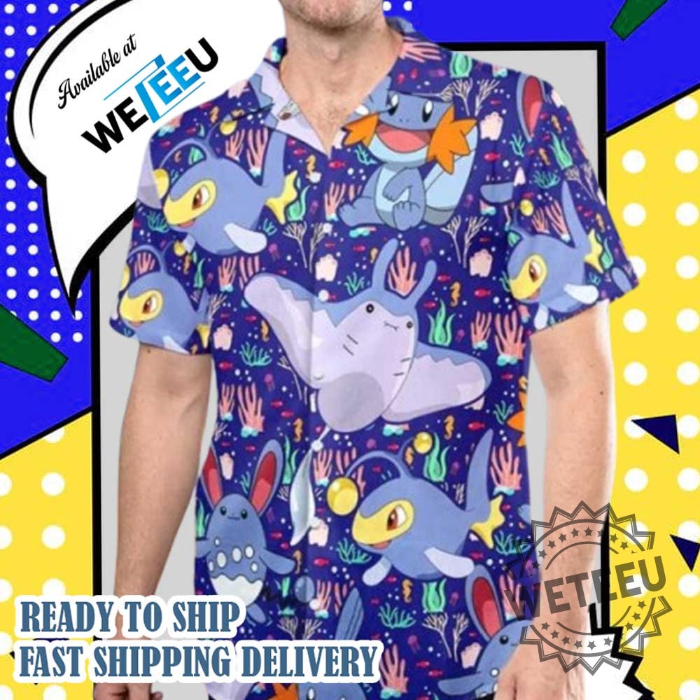 Fish Pokemon Japanese Anime Hawaiian Shirt