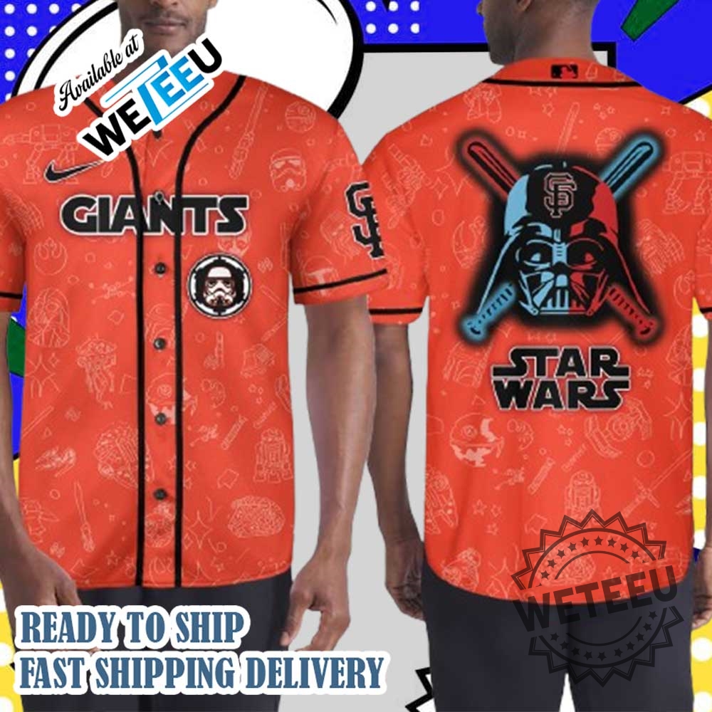 San Francisco Giants Star Wars Orange Baseball Jersey