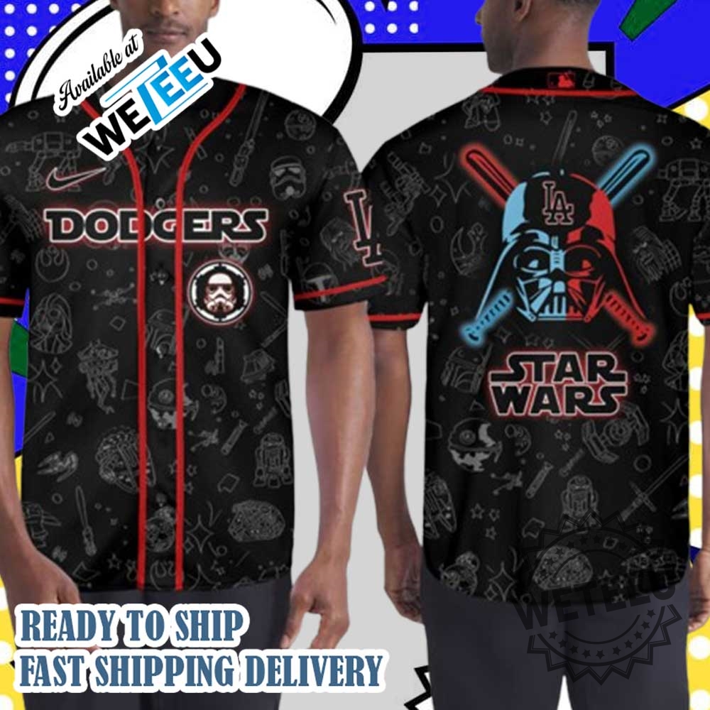 Los Angeles Dodgers Star Wars Black Jersey