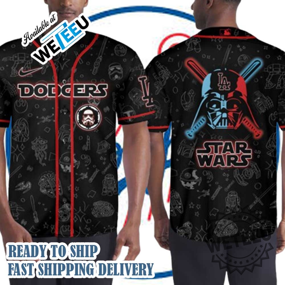 Los Angeles Dodgers Star Wars Black Jersey 3 Los Angeles Dodgers Star Wars Black Jersey