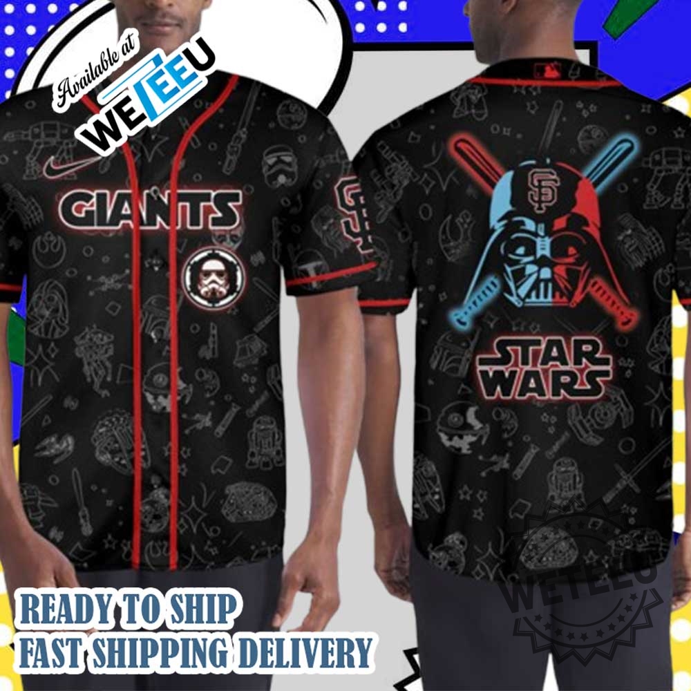 San Francisco Giants Star Wars Black Baseball Jersey