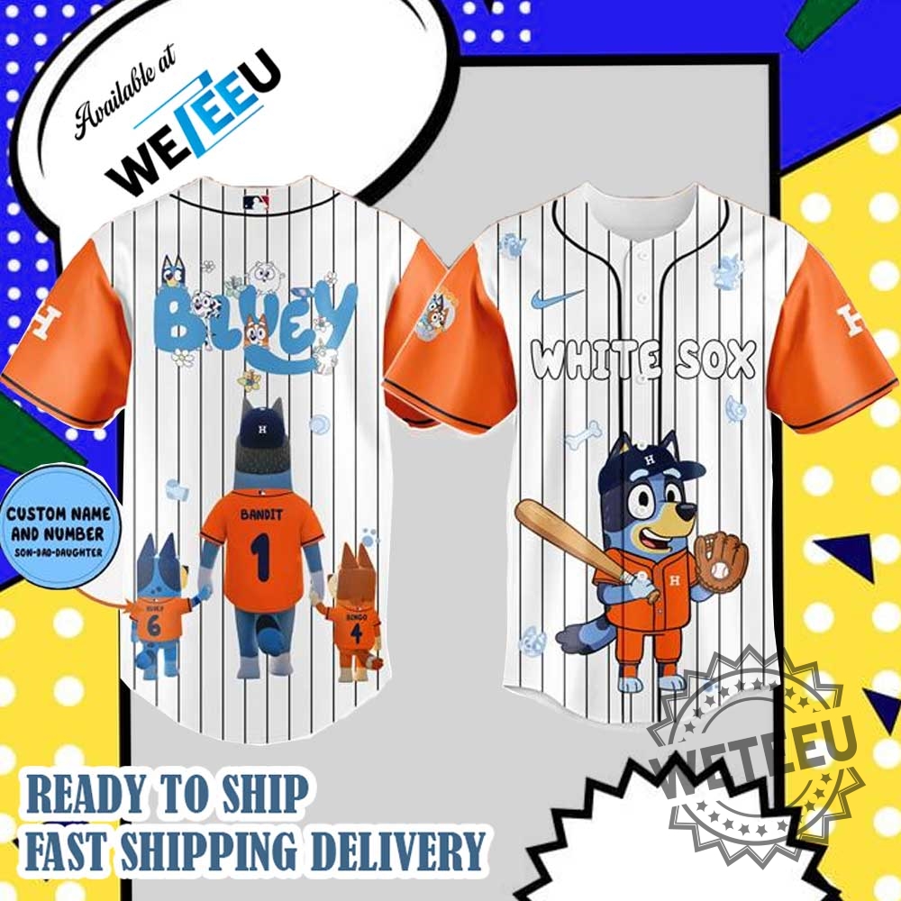 Bluey Houston Astros Happy Fathers Day Baseball Jersey