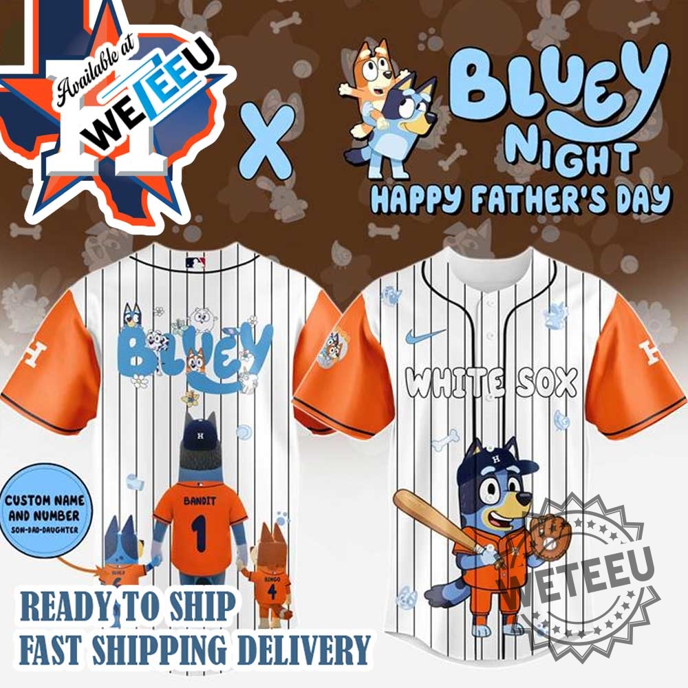 Bluey Houston Astros Happy Fathers Day Baseball Jersey 3 Bluey Houston Astros Happy Father’s Day Baseball Jersey