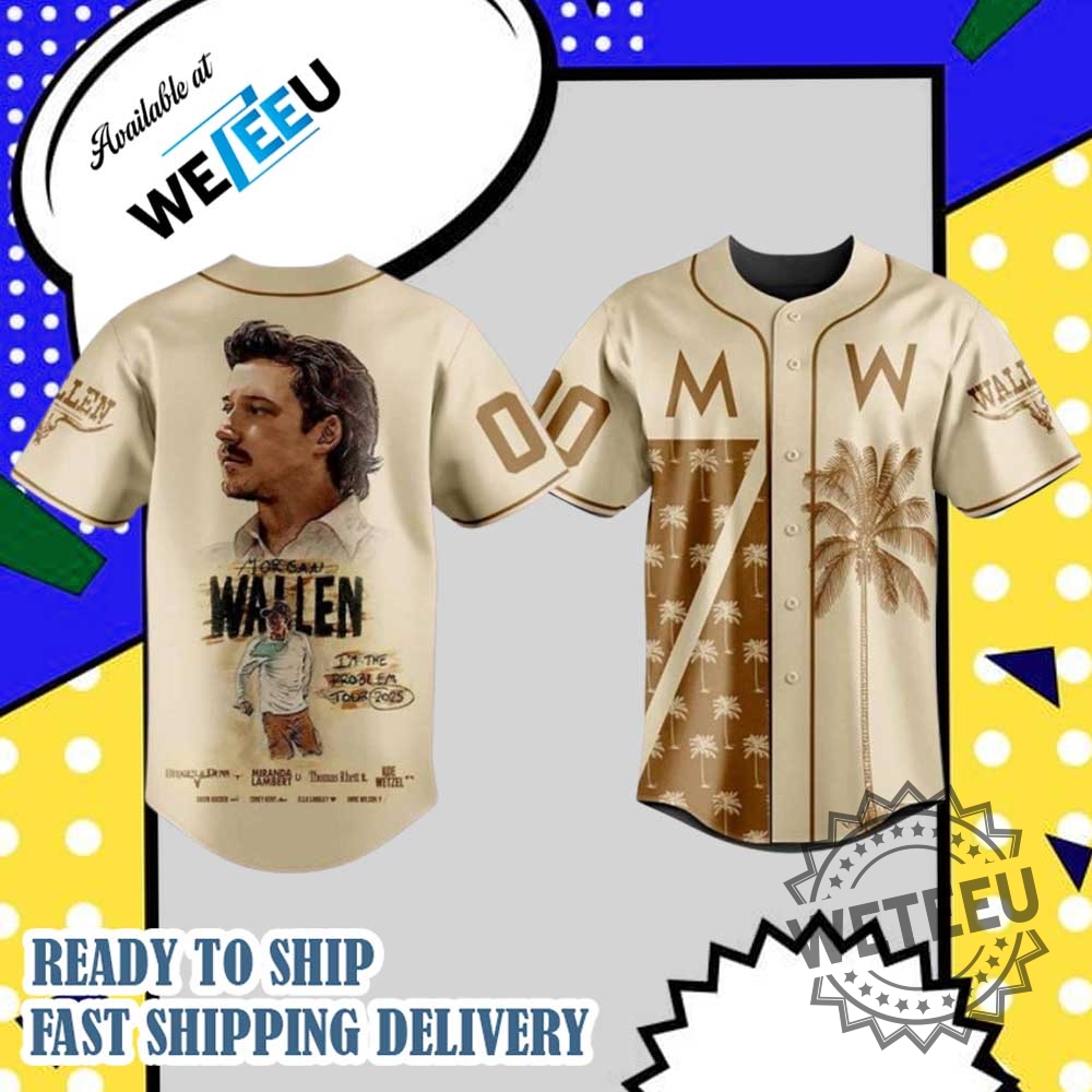 Morgan Wallen Baseball Jersey Im The Problem Tour 2025