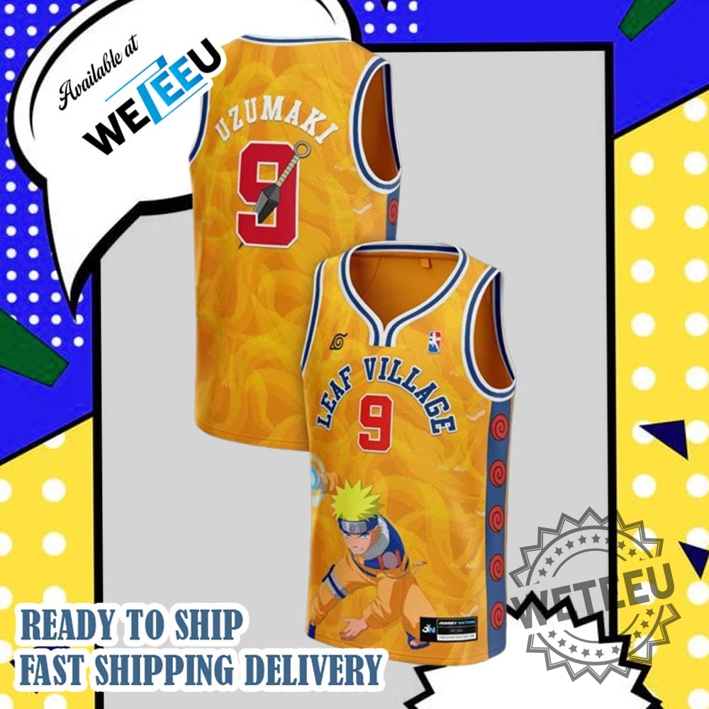 Naruto Uzumaki Leaf Village Basketball Jersey