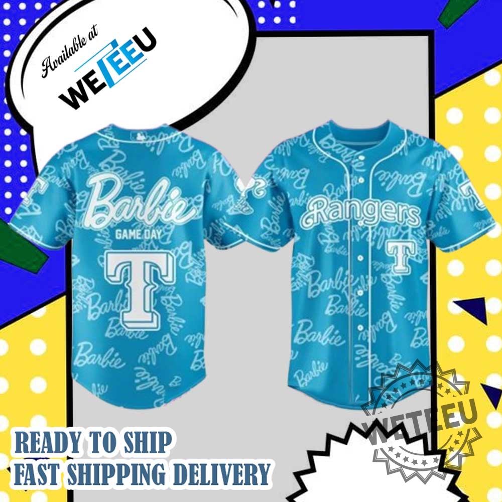 Texas Rangers Barbie Game Day 2025 Blue Jersey