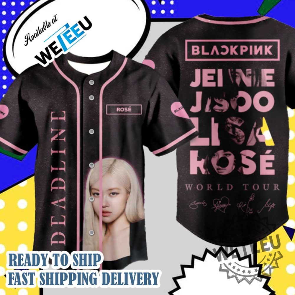 Personalized Member Backpink Deadline World Tour 2025 Signature Baseball Jersey