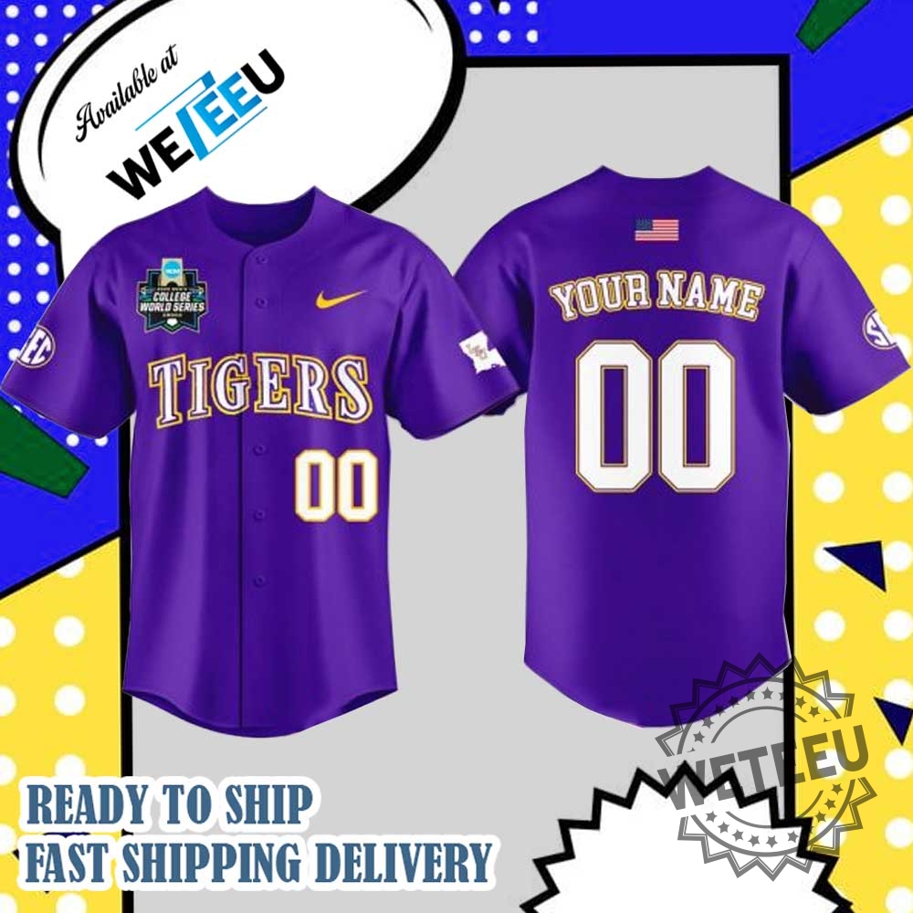 Lsu Tigers 2025 Ncaa College World Series Special Baseball Jersey