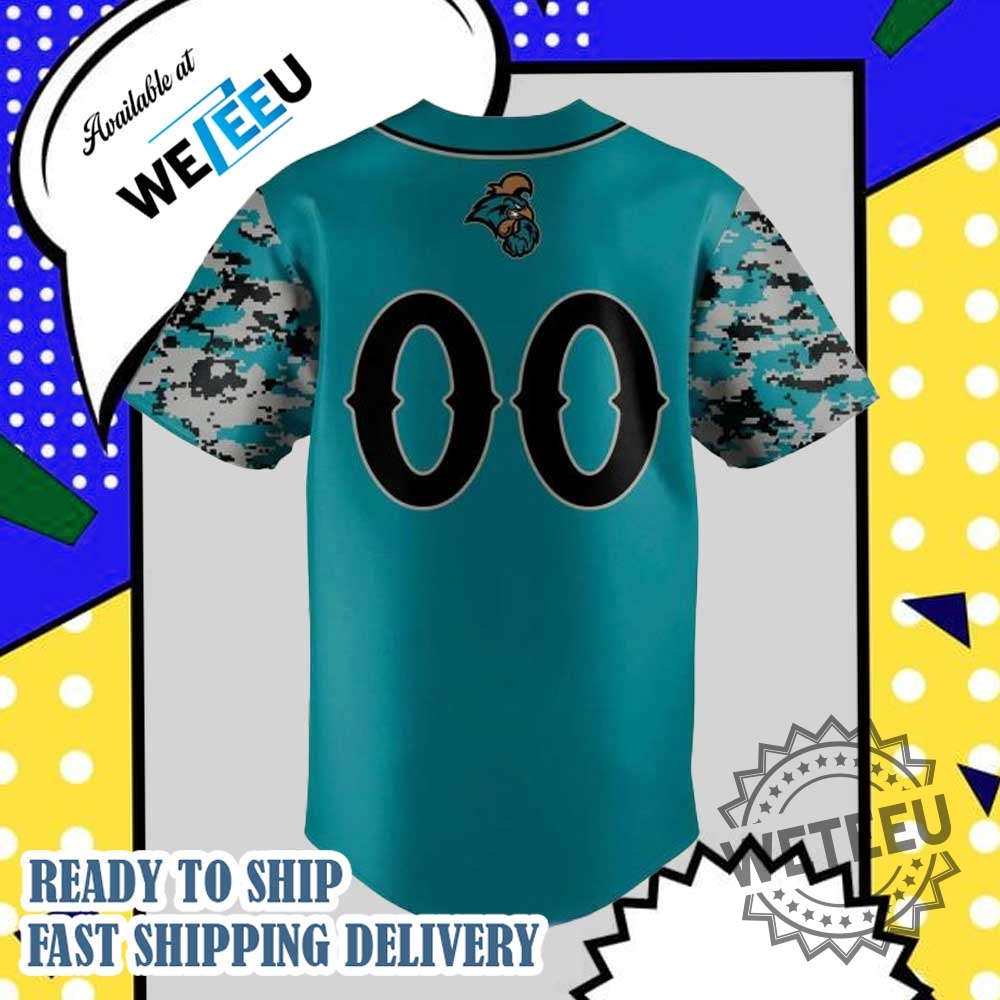 2025 Coastal Carolina Baseball Camo Baseball Jersey 4 2025 Coastal Carolina Baseball Camo Baseball Jersey