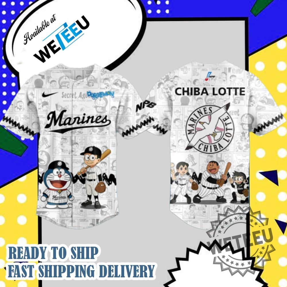 "Top 5 Must-Have Baseball Jerseys and Shirts for 2025" 31 Chiba Lotte Marines Collab Doraemon 2025 Baseball Jersey