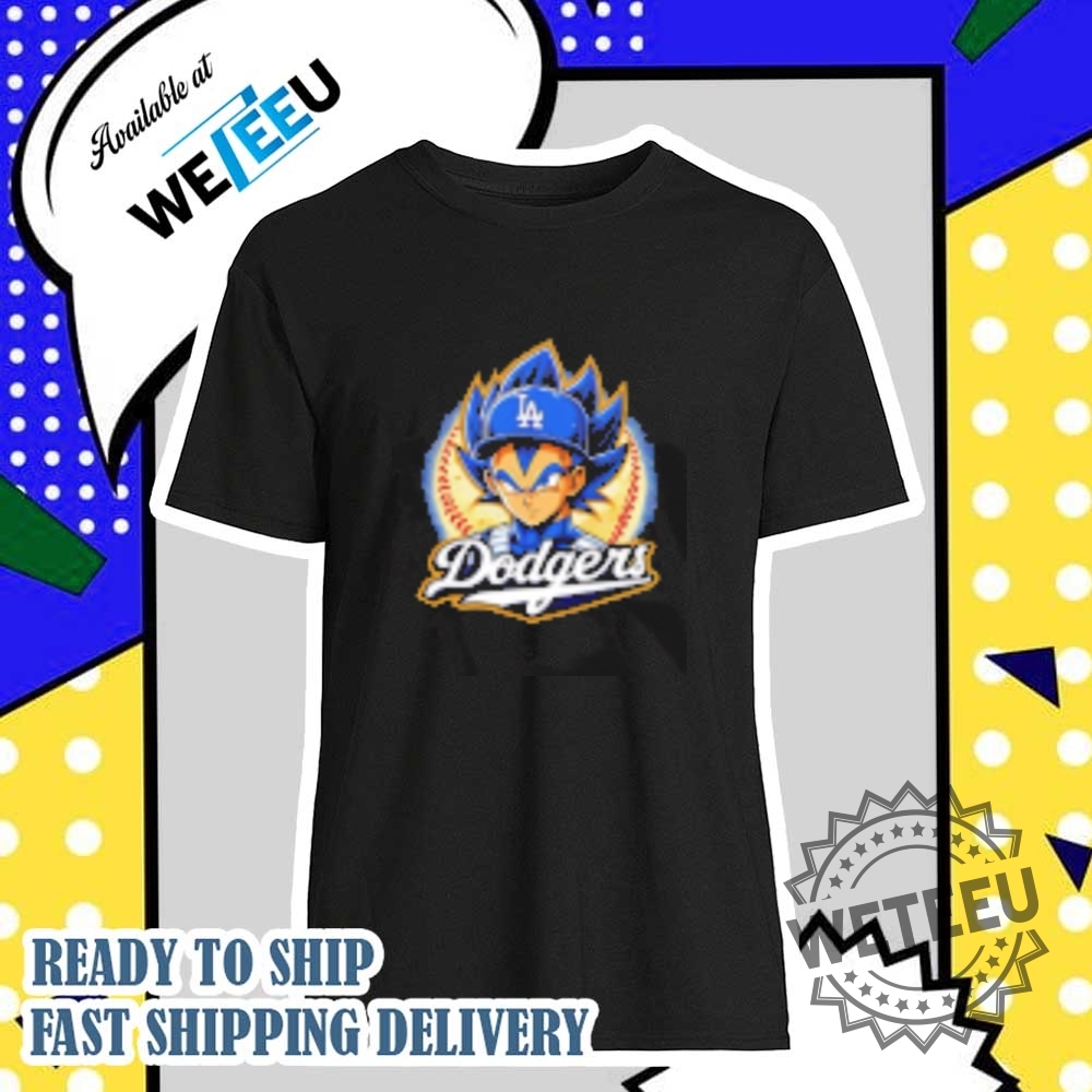 Vegeta Dragon Ball Z Dodgers Baseball Shirt
