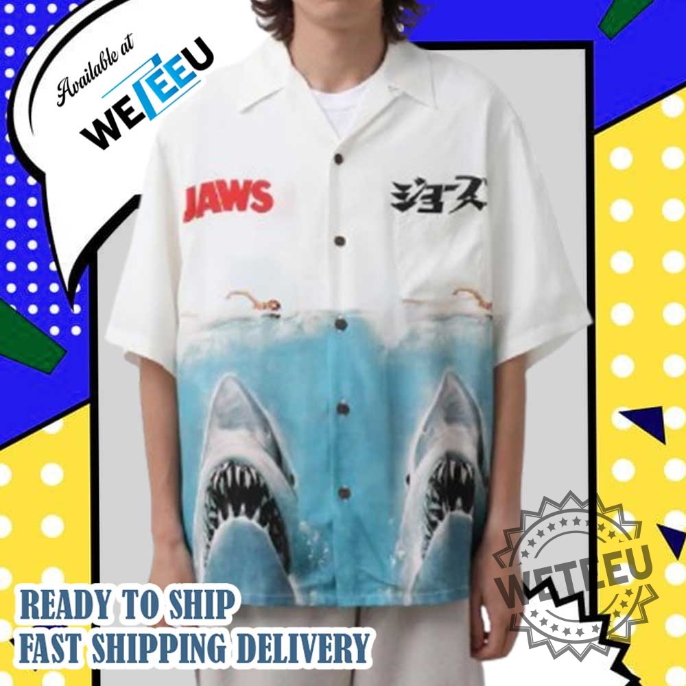 Jaws Movie Vintage Shark Attack Hawaiian Shirt 4 Jaws Movie Vintage Shark Attack Hawaiian Shirt