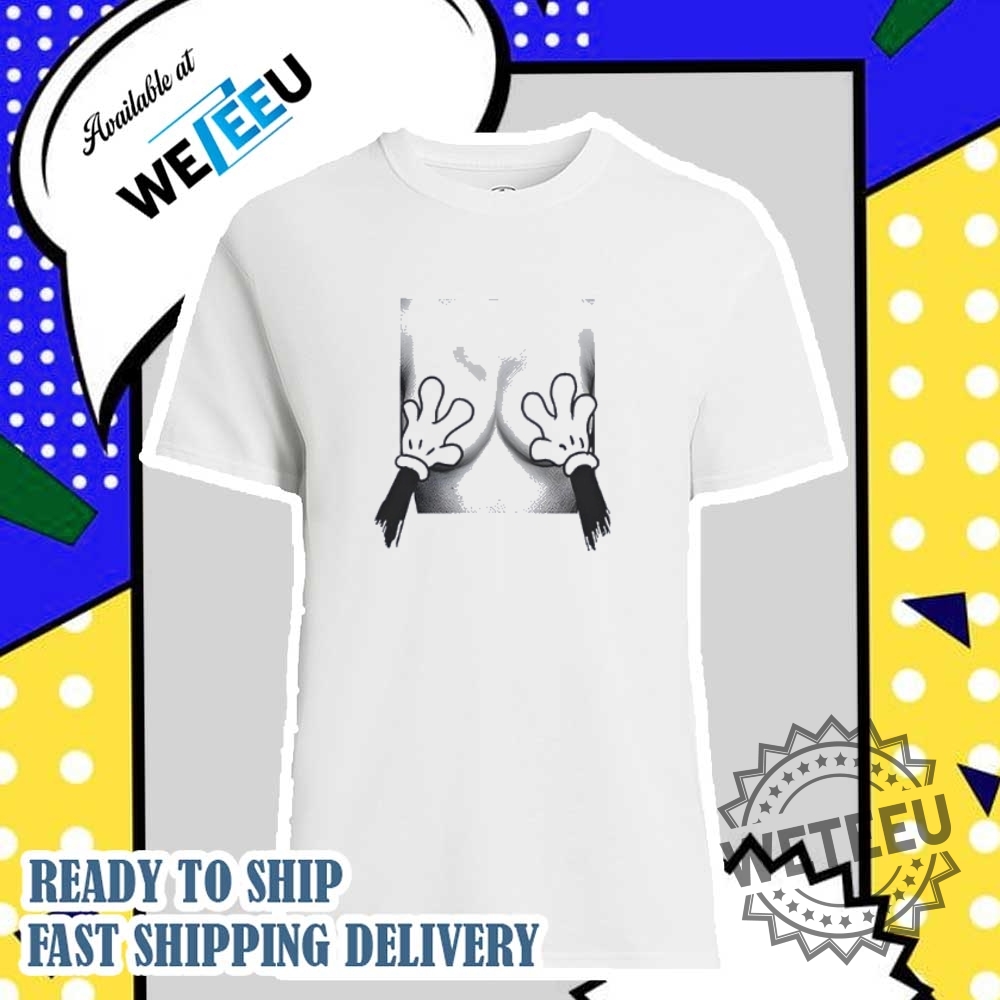 Mickey Mouse Hands Over Breast Funny Shirt