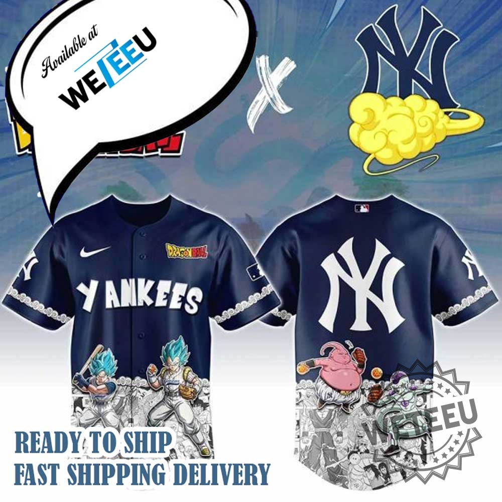 New York Yankees X Dragon Ball Baseball Jersey 3 New York Yankees x Dragon Ball Baseball Jersey