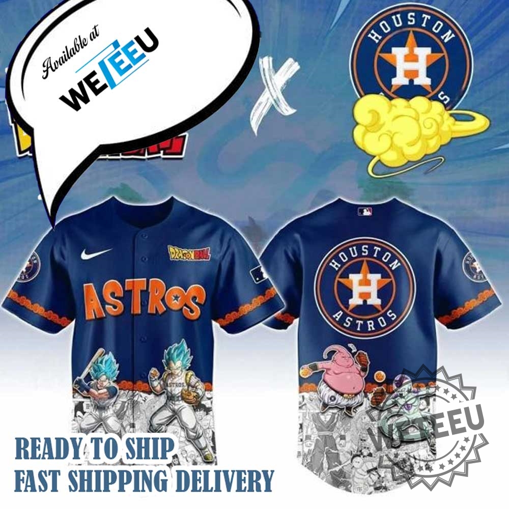 Houston Astros X Dragon Ball Baseball Jersey 3 Houston Astros x Dragon Ball Baseball Jersey
