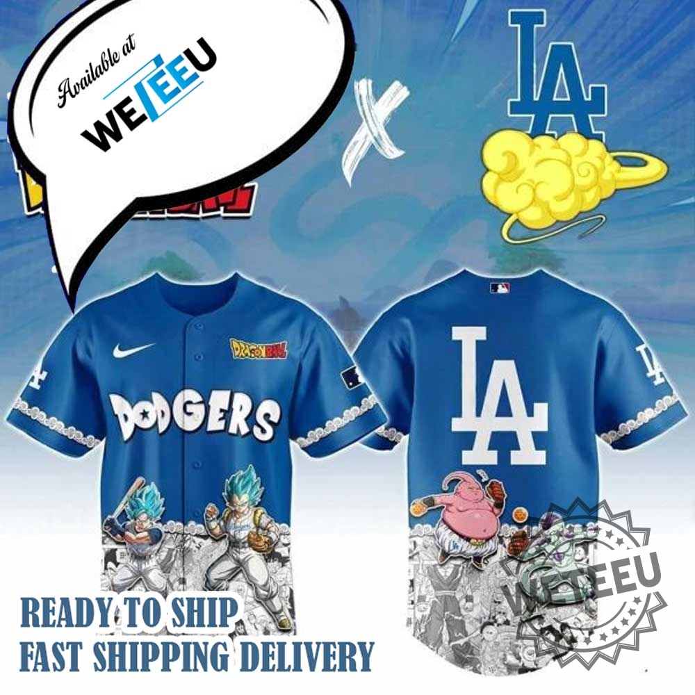 Los Angeles Dodgers X Dragon Ball Baseball Jersey 3 Los Angeles Dodgers x Dragon Ball Baseball Jersey